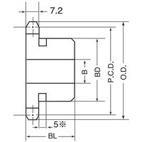 三興製作所 標準新B型下孔品スプロケット M40型 M40B15 1個 562-5770（直送品）