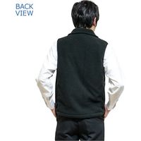 岡潮 黒色フリース発熱ベスト+モバイルバッテリー10，000mAhセット 3L OK40216-3L 1式 629-5269（直送品）