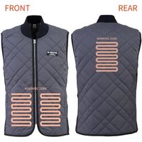 岡潮 Gー8839 電熱ジャケット グレー Sサイズ モバイルバッテリー10000mAhセット G-8839-GRAY-S 1式（直送品）