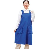 岡潮 ワンステップエプロン (ポリエステル100%) 8124 花紺色 1着 612-6132（直送品）