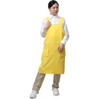 岡潮 ワンステップエプロン (ポリエステル100%) 8122 黄色 1着 612-6121（直送品）