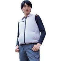 岡潮 空調ベスト(ウェアのみ) 20203 シルバー6L 20203N-6L 1着 650-3643（直送品）