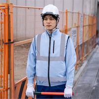 岡潮 空調安全ベスト(ウェアのみ) 30227 サックス6L 30227-6L 1着 650-2064（直送品）