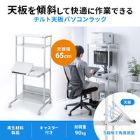 サンワサプライ チルト天板パソコンラック W650 グレー RAC-EC20 1個（直送品）