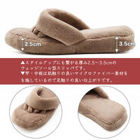 【スリッパ】オクムラマイクロファイバー5本指スリッパ M ベージュ 1足（直送品）