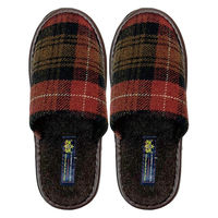 【スリッパ】オクムラタータンチェック　ボアスリッパ　Mサイズ　レッド 1足（直送品）