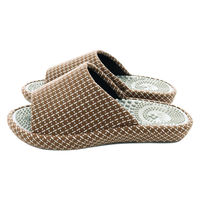 【スリッパ】オクムラ3Dフットリフレクソロジースリッパ M ブラウン 1足（直送品）