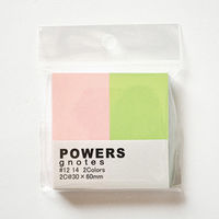 パワーズ 2C 30×60mm 100枚×2色入 パステルピンク&パステルグリーン 1335-1214-0030 1セット(1個×10)（直送品）