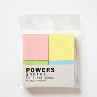 パワーズ 4C 30×30mm 100枚×4色入 パステル 1336-0000-0630 1セット(1個×10)（直送品）