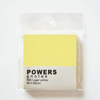 プリントインフォームジャパン パワーズ 60×60mm 100枚入 パステルイエロー 1334-0066-0720 1セット(1個×10)（直送品）