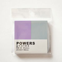 パワーズ 2C 30×60mm 100枚×2色入 パープル&グレー 1335-3839-0030 1セット(1個×10)（直送品）
