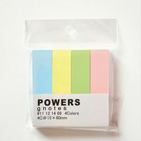 パワーズ 4C 15×60mm 100枚×4色入 パステル 1338-0000-0630 1セット(1個×10)（直送品）