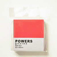 プリントインフォームジャパン パワーズ 60×60mm 100枚入 レッド 1334-0036-0720 1セット(1個×10)（直送品）