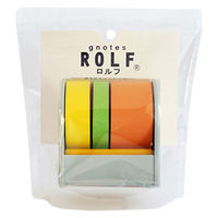 ロルフ トリオ スタンダード ディスペンサー付き 10m ディープイエロー&ディープグリーン&オレンジ 1705-6465-0660（直送品）