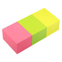 カラーミックス 50×40mm 3色 80枚×12冊入 ブリリアントピンク、ブリリアントグリーン、ブリリアントイエロー 5653-39-PN（直送品）