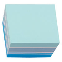 キューブ 75×75mm 4色 400枚入 パステルブルー、ホワイト、アールブルー、ウルトラブルー 5654-70（直送品）