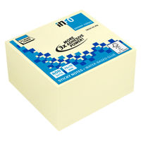 プリントインフォームジャパン キューブ 75×75mm 400枚入 パステルイエロー 5820-01-PN 1セット(1パック×12)（直送品）