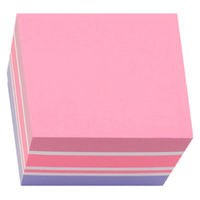 キューブ 75×75mm 4色 400枚入 パステルピンク、ホワイト、ブリリアントピンク、バイオレット 5654-69（直送品）