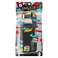 ソニック うかサポ えんぴつチェックα両面筆入 ロック付 ブレイブ ブラック FD-2543-D 1セット(1個×3)（直送品）