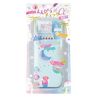 ソニック うかサポ えんぴつチェックα両面筆入 ロック付 リアナティアラ ライトブルー FD-2567-LB 1セット(1個×3)（直送品）