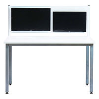 【軒先渡し】林製作所 モニター取り付け スチールデスクトップパネル 幅1200×奥行49×高さ513mm ブラック 1台（直送品）