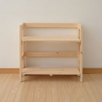 YAMAZEN 天然木パタパタラック 2段 幅600×奥行290×高さ560mm ナチュラル TNP-2(NA) 1台（直送品）