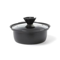 IHアルミ両手鍋 16cm ブラック LAKOLE/ラコレ