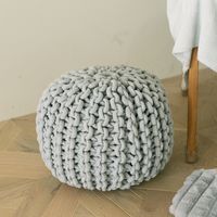 ローププフ グレー　クッションスツール　 LAKOLE/ラコレ