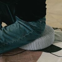 ロープシートクッション グレー LAKOLE/ラコレ