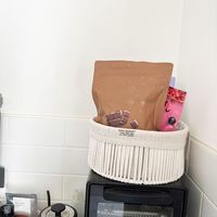 ロープ収納ボックス ラウンド(L) アイボリー LAKOLE/ラコレ