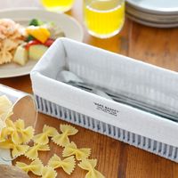 ロープカトラリーケース スクエア グレー LAKOLE/ラコレ