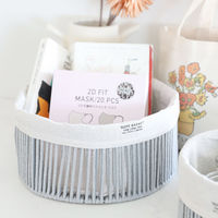 ロープ収納ボックス ラウンド(L) グレー LAKOLE/ラコレ