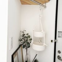 ロープ吊り下げ収納 アイボリー LAKOLE/ラコレ