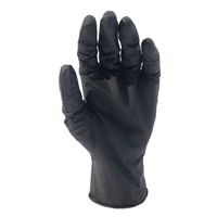 カヴァーワーク ディスポーザー手袋50枚入 厚手タイプ すべり止め加工 ブラック L FT-382110-L 1セット(10箱)（直送品）