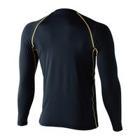 TS DESIGN マイクロフリースロングスリーブシャツ ブラック×ゴールド L 8625-99-L 1セット(3枚)（直送品）