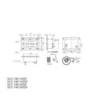 スライドリミットカウンタ 4桁/パネル取付/1回転1進/上下限制御用接点付【SLCー140ー14(II)F】 SLC-140-14(II)F（直送品）