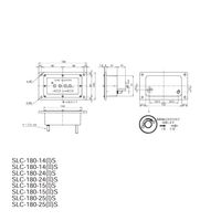 スライドリミットカウンタ 4桁/パネル取付/1回転10進/上下限制御用接点付【SLCー180ー24(I)S】 SLC-180-24(I)S（直送品）