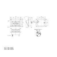 スライドリミットカウンタ 4桁/パネル取付/1回転1進/上下限制御用接点付【SLCー190ー14(I)S】 SLC-190-14(I)S（直送品）