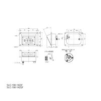 スライドリミットカウンタ 4桁/パネル取付/1回転1進/上下限制御用接点付【SLCー190ー14(I)F】 SLC-190-14(I)F（直送品）