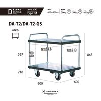 花岡車輌 ダンディ スチール台車 DA-T2-AC 1UNT（直送品）