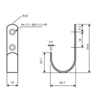 和気産業 バラカラーJフック 40mm グレー BH-1300 1セット(14個)（直送品）
