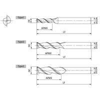 超硬エンドミル HYPーALMー2F 1.2X4X50XS6(7720003) HYP-ALM-2F-1.2X4X50XS6 1ケ（直送品）