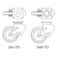 シシクSISIKUアドクライス 緩衝キャスター SAJーTOー100SST 自在 1ケ（直送品）