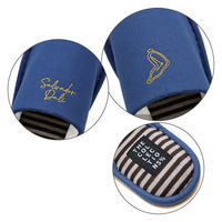 【スリッパ】オクムラ 西洋絵画刺繍外縫い L ネイビー（直送品）