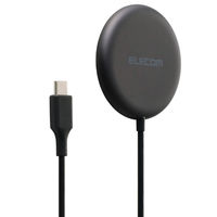 ワイヤレス充電器 Qi2 25W マグネット式 USB-Cケーブル一体1.5m ブラック EC-MA11BK エレコム 1個（直送品）