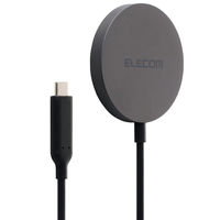 ワイヤレス充電器 Qi2 25W 卓上パッド マグネット式 高速充電 ブラック EC-MA12BK エレコム 1個（直送品）