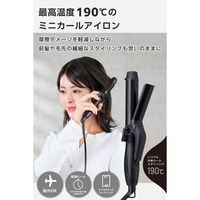 カールアイロン ミニ コテ 25mm コンパクト ナノセラミックコーティング ブラック TEC-HM122-K テスコム 1個（直送品）