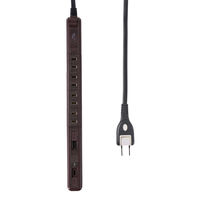 朝日電器 延長コード 電源タップ 耐雷 回転 4個口/2m PD20W 木目調 WB-SL4222SUC(WD) 1個（直送品）