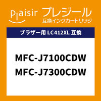 プレジール LC412XLY互換(顔料イエロー)インクカートリッジ PLE-BR412XLY 1台（直送品）