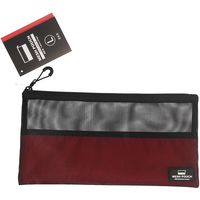 藤原産業 SK11 メッシュポーチ L ブラック&レッド サイズ:150×300 96374 1セット(4個)（直送品）